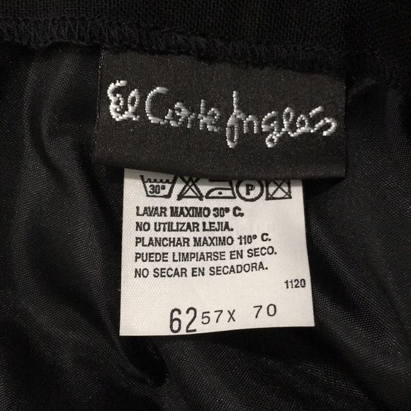EL Corte Ingles Womens Plus Size 62  (Spain) XXL Solid Black Skirt - Picture 7 of 10